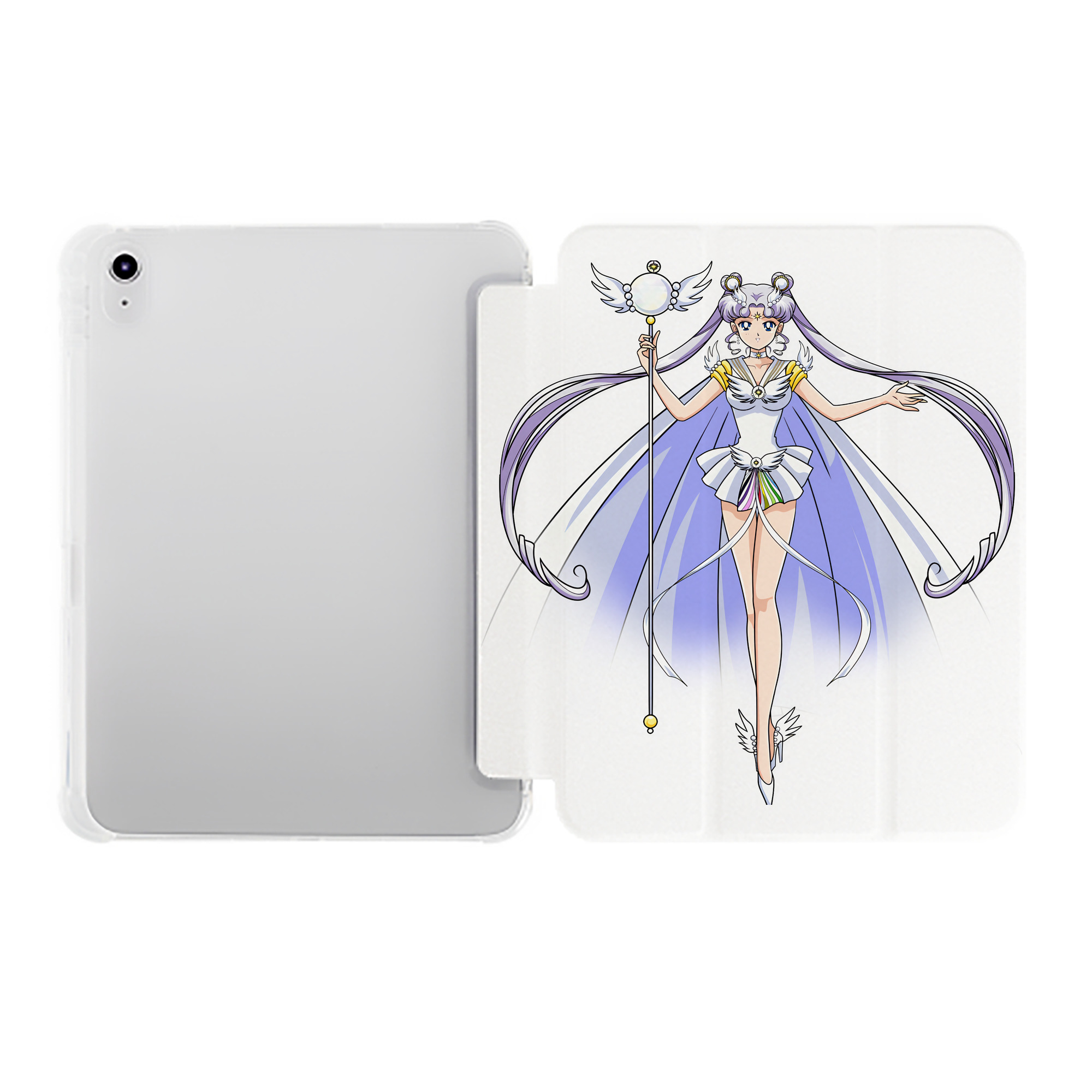 （画像用） 美少女戦士セーラームーン 月野 うさぎ つきの うさぎ Sailor Moon Tsukino Usagi IPad ケース ペン収納付き 三つ折りスタンド PUレザー×シリコン 対応機種9.5/10.5/10.9インチ